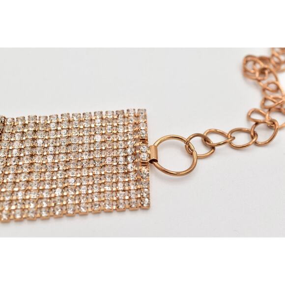 Vintage Crystal Chain Belt Gold Tone Thick Chunky Rhinestone Sparkling 26\
